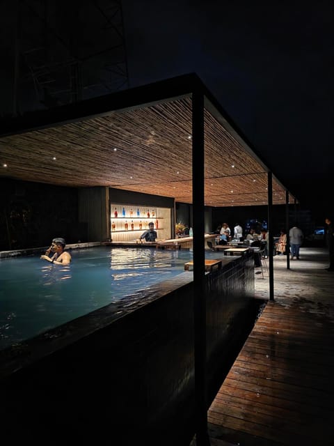 Night, Pool view, Swimming pool