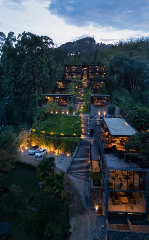 Property building, Night, Natural landscape, Parking