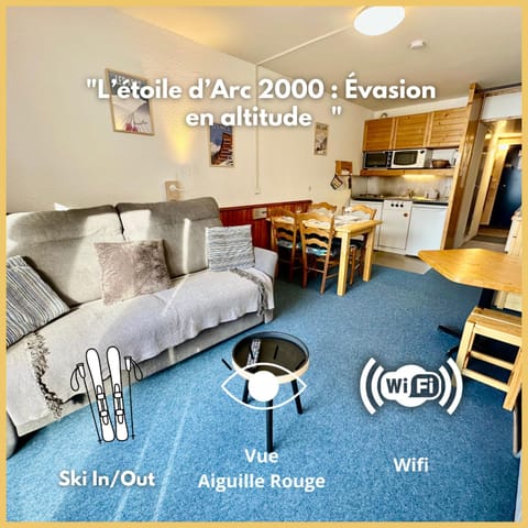 Kitchen or kitchenette, Living room, Seating area, Dining area, stove