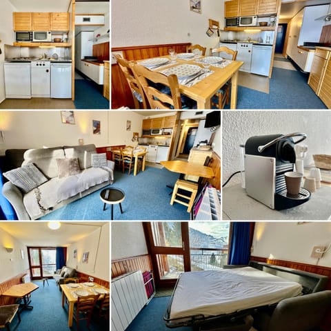 Kitchen or kitchenette, Living room, Seating area, Dining area, stove