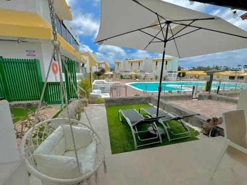 Patio, Balcony/Terrace, Pool view, sunbed