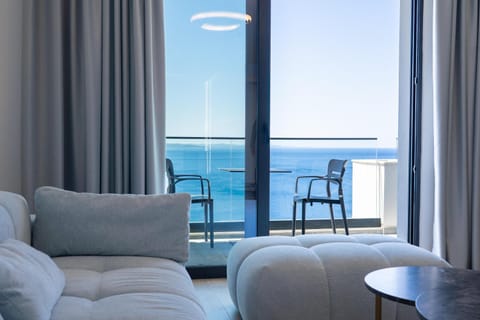 Living room, Seating area, Sea view