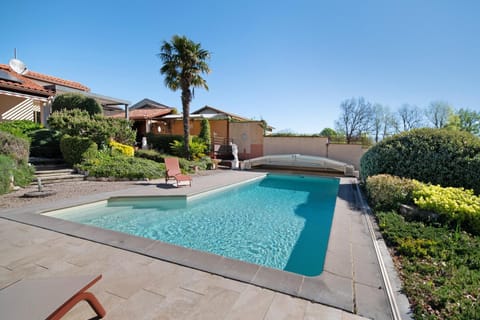 Property building, Living room, Swimming pool