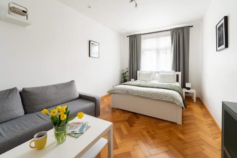 Bed, Living room, Photo of the whole room, Seating area, Bedroom