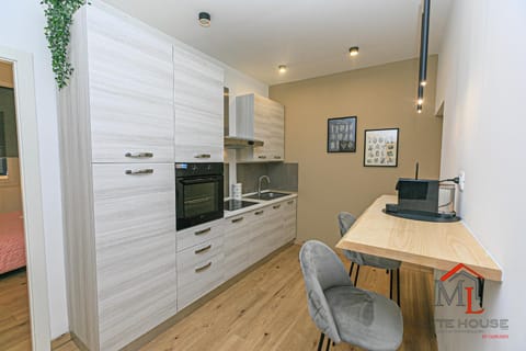 Kitchen or kitchenette, oven, stove