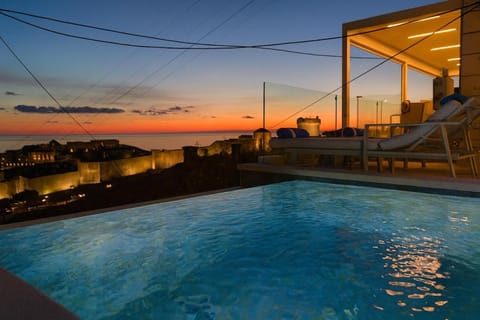 Pool view, Swimming pool, Sunset