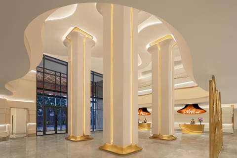 Property building, Facade/entrance, Lobby or reception, concierge