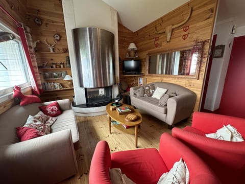 Living room, fireplace