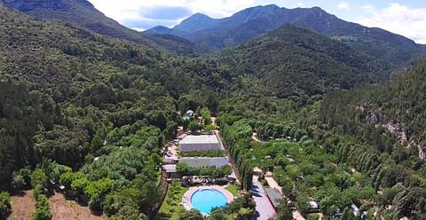 Natural landscape, Bird's eye view, Mountain view, Swimming pool