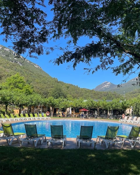 Natural landscape, Mountain view, Swimming pool, sunbed