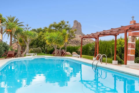 Property building, Living room, Swimming pool