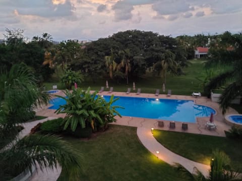 Natural landscape, Garden, Garden view, Pool view, Swimming pool