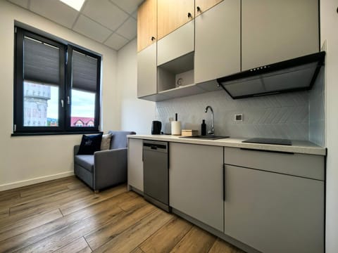 Kitchen or kitchenette, Living room, stove, kitchen