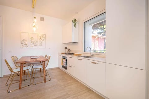 Kitchen or kitchenette, Dining area, stove