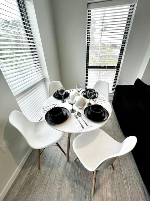 Monochrome Den Apartment in Des Moines