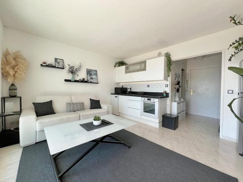 Studio classé 3 étoiles vue mer - terrasse et plage Apartment in Antibes