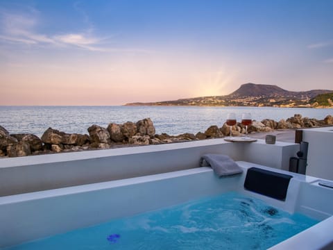 Hot Tub, View (from property/room), Balcony/Terrace, Sea view