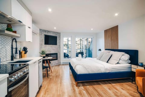 Kitchen or kitchenette, Photo of the whole room, Dining area, Bedroom, oven
