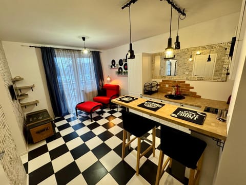 Kitchen or kitchenette, Living room, Dining area