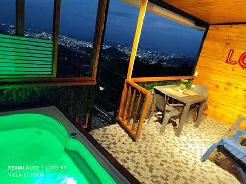 Night, Natural landscape, Hot Tub, View (from property/room), Balcony/Terrace, Mountain view, Pool view