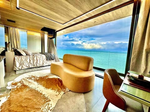 Natural landscape, View (from property/room), Living room, Bedroom, Sea view