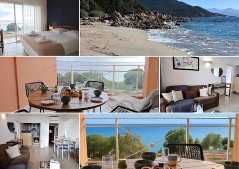 Natural landscape, Living room, Seating area, Dining area, Beach, Sea view