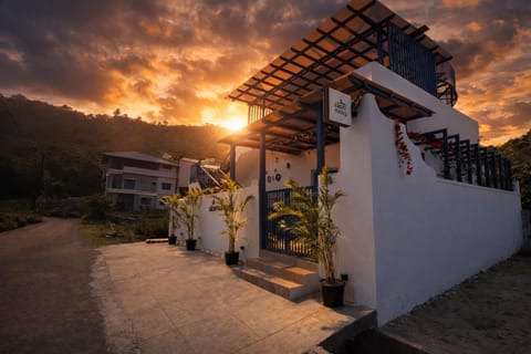 Property building, Natural landscape, Mountain view, Sunset