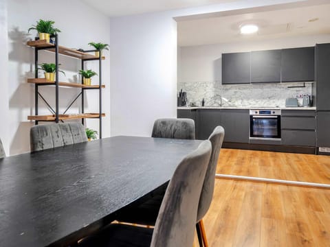 Kitchen or kitchenette, Living room, Seating area, Dining area, oven, stove