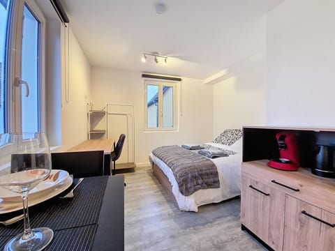 Bed, Kitchen or kitchenette, Photo of the whole room, Seating area, Dining area, Bedroom