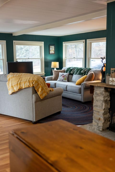 Natural landscape, TV and multimedia, View (from property/room), Living room, Seating area, fireplace