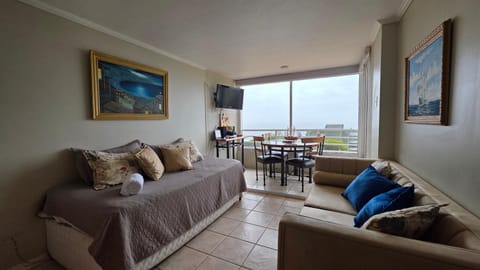 Bed, Living room, Dining area