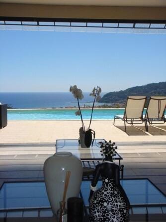 Pool view, Sea view, sunbed