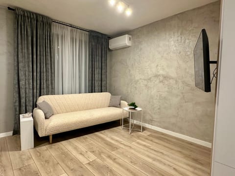 Bed, TV and multimedia, Living room, Photo of the whole room, Seating area, air conditioner