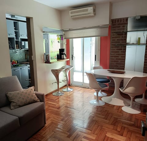 Kitchen or kitchenette, Living room, Dining area, air conditioner