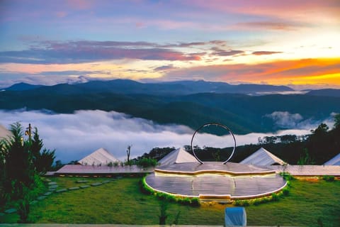 Natural landscape, Mountain view, Sunset