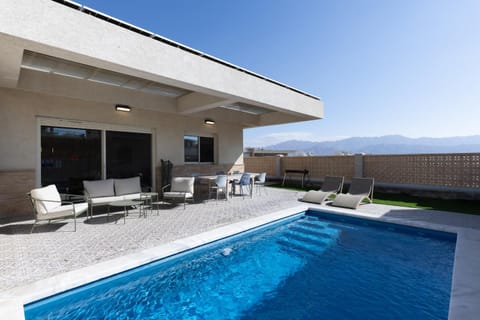 Natural landscape, Mountain view, Swimming pool, sunbed