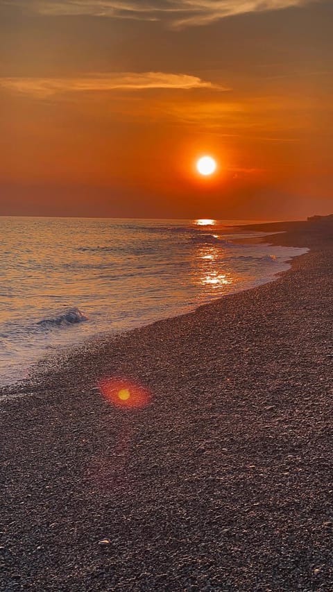 Natural landscape, Beach, Beach, Sea view, Sea view, Sunset