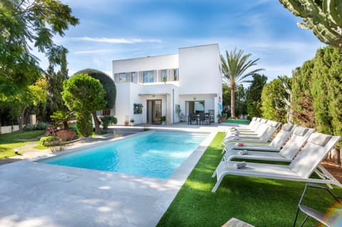 Property building, Living room, Swimming pool