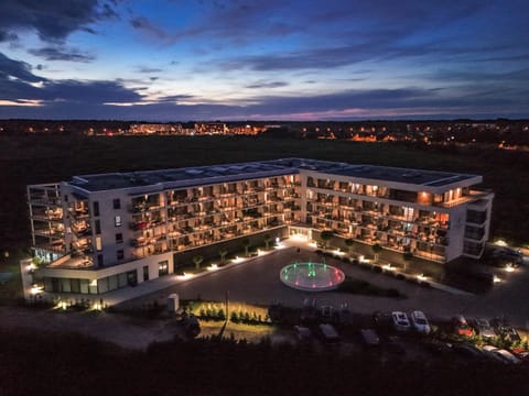 Property building, Night, Bird's eye view