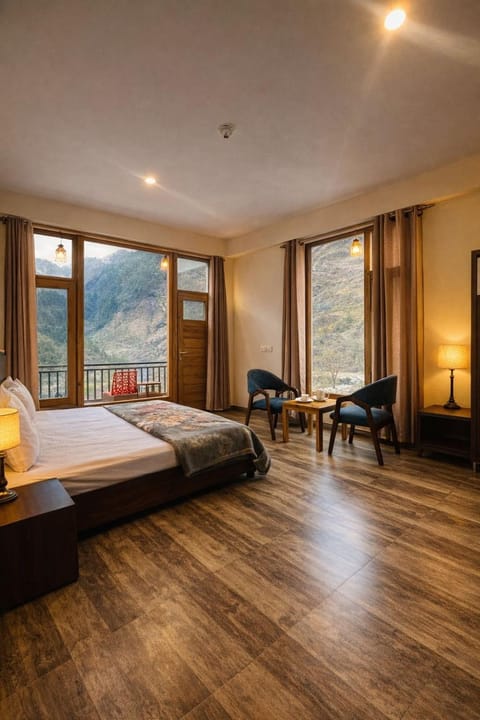 Bed, Bedroom, Mountain view