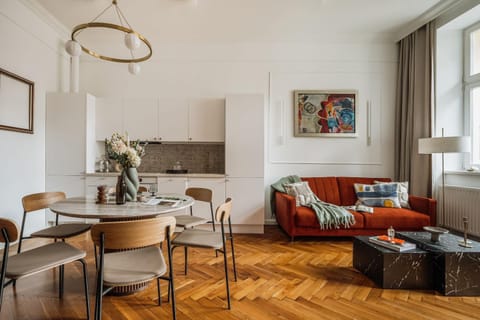 Kitchen or kitchenette, Living room, Dining area