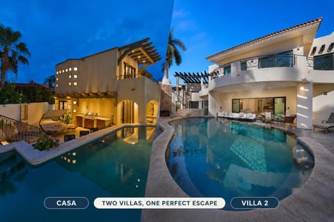 Property building, Night, BBQ facilities, Seating area, Pool view, Swimming pool, sunbed