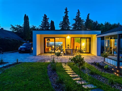 Property building, Night, Natural landscape, Garden