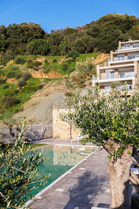 Penthouse Villa with Private Pool, Sauna & Seaview Villa in Messenia