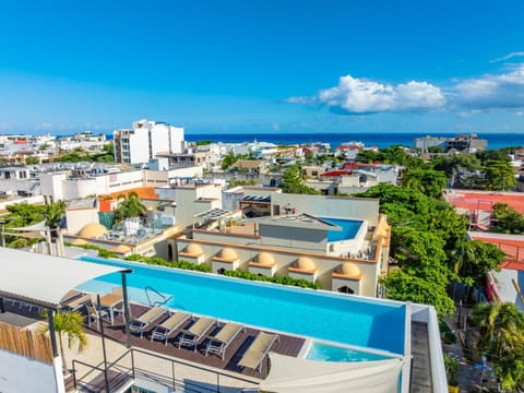 Property building, Day, Natural landscape, Pool view, Sea view, Swimming pool