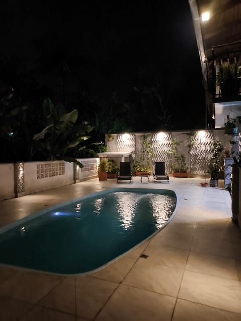 Night, Pool view, Swimming pool