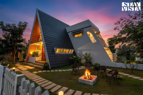 Property building, fireplace