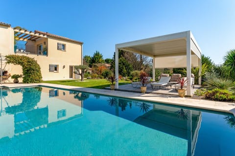 Property building, Living room, Swimming pool