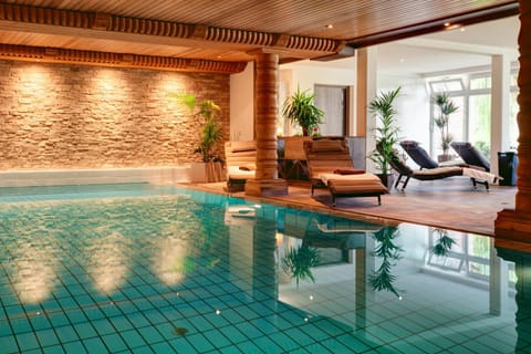 Property building, Living room, Swimming pool