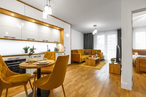 Kitchen or kitchenette, Living room, Dining area
